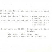 Nomes da administração da época (1972)